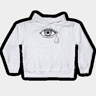 Crying Eye Pixel Art Kids Hoodie